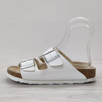 BIRKENSTOCK ARIZONA アリゾナ 37サイズ 24cm ナロー幅 サンダル ホワイト ベージュ レディース ビルケンシュトック【中古】4-0912S◎