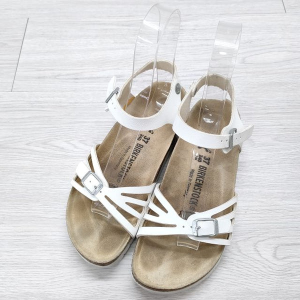 BIRKENSTOCK BALI バリ 37サイズ 24cm ナロー幅 アンクルベルト サンダル ホワイト ベージュ レディース ビルケンシ –  ブランド古着の専門店gee,jee（ジージー）