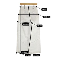 HUMAN WOMAN 甘撚コットンチノパンツ 定価18150円 077-3130303 チノパンツ ホワイト レディース ヒューマンウーマン【中古】5-0321G△