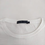 RALPH LAUREN 刺繍ワンポイント サイズM 半袖Ｔシャツ カットソー ホワイト レディース ラルフローレン【中古】4-0820S♪