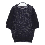MARGARET HOWELL 578-7162002 リネンコットン 半袖 サイズ2 ニット ネイビー レディース マーガレットハウエル【中古】5-0321M△