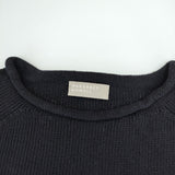 MARGARET HOWELL 578-7162002 リネンコットン 半袖 サイズ2 ニット ネイビー レディース マーガレットハウエル【中古】5-0321M△