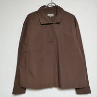 MARGARET HOWELL 578-2253005 COMPACT COTTON POPLIN プルオーバー ブラウス シャツ 22AW ブラウン レディース マーガレットハウエル【中古】4-0916M∞