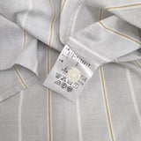 MARGARET HOWELL WIDE PJ STRIPE COTTON LINEN ノースリーブ ブラウス シャツ グレー レディース マーガレットハウエル【中古】4-0823S♪