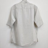 MARGARET HOWELL 578-1152003 LIGHT COTTON POPLIN バンドカラー 半袖シャツ ライトグレー レディース マーガレットハウエル【中古】4-0823S♪