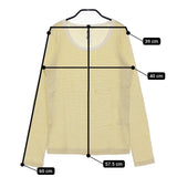 MHL. 595-169376 サイズ2 ボーダー Uネック 長袖Ｔシャツ カットソー ロンＴ イエロー ホワイト レディース エムエイチエル【中古】5-0305M♪