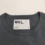 MHL. 595-9168501 サイズ2 ポケット ロゴ 半袖Ｔシャツ カットソー ブルーグレー レディース エムエイチエル【中古】4-0820S♪