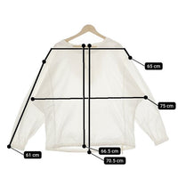Yarmo Hooded Smock フーデッドスモック 定価28000円 英国製 パーカー ブルゾン オフホワイト レディース ヤーモ【中古】5-0301M∞