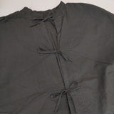 nest Robe コットンラミーチャイナブラウス 01213-1080 定価22000円 ブラウス シャツ ブラック レディース ネストローブ【中古】5-0321M△