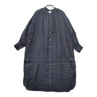 URBAN RESEARCH DOORS リネン ギャザー バンドカラー シャツワンピース DR2526M105 ワンピース ネイビー レディース アーバンリサーチドアーズ【中古】5-0321M△