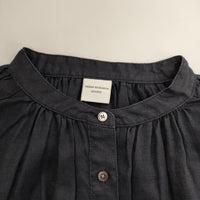 URBAN RESEARCH DOORS リネン ギャザー バンドカラー シャツワンピース DR2526M105 ワンピース ネイビー レディース アーバンリサーチドアーズ【中古】5-0321M△