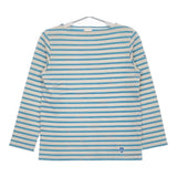 ORCIVAL ボートネック ボーダー サイズ1 長袖Tシャツ カットソー ロンT ホワイト ライトブルー レディース オーシバル/オーチバル【中古】5-0305M♪