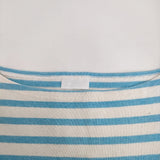 ORCIVAL ボートネック ボーダー サイズ1 長袖Tシャツ カットソー ロンT ホワイト ライトブルー レディース オーシバル/オーチバル【中古】5-0305M♪