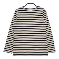 ORCIVAL ボートネック ボーダー サイズ1 長袖Ｔシャツ カットソー ロンＴ キナリ ネイビー レディース オーシバル/オーチバル【中古】5-0305M♪