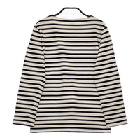 ORCIVAL ボートネック ボーダー サイズ1 長袖Ｔシャツ カットソー ロンＴ キナリ ネイビー レディース オーシバル/オーチバル【中古】5-0305M♪