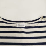 ORCIVAL ボートネック ボーダー サイズ1 長袖Ｔシャツ カットソー ロンＴ キナリ ネイビー レディース オーシバル/オーチバル【中古】5-0305M♪