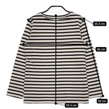 ORCIVAL ボートネック ボーダー サイズ1 長袖Ｔシャツ カットソー ロンＴ キナリ ネイビー レディース オーシバル/オーチバル【中古】5-0305M♪