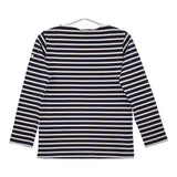 ORCIVAL ボートネック ボーダー サイズ1 長袖Ｔシャツ カットソー ロンＴ ネイビー ホワイト レディース オーシバル/オーチバル【中古】5-0305M♪