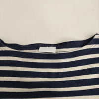 ORCIVAL ボートネック ボーダー サイズ1 長袖Ｔシャツ カットソー ロンＴ ネイビー ホワイト レディース オーシバル/オーチバル【中古】5-0305M♪