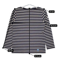 ORCIVAL ボートネック ボーダー サイズ1 長袖Ｔシャツ カットソー ロンＴ ネイビー ホワイト レディース オーシバル/オーチバル【中古】5-0305M♪