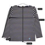 ORCIVAL ボートネック ボーダー サイズ1 長袖Ｔシャツ カットソー ロンＴ ネイビー ホワイト レディース オーシバル/オーチバル【中古】5-0305M♪
