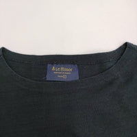 Le Minor ボートネック サイズ1 無地 長袖Ｔシャツ カットソー ロンＴ ブラック レディース ルミノア【中古】5-0305M♪