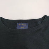Le Minor ボートネック サイズ1 無地 長袖Ｔシャツ カットソー ロンＴ ブラック レディース ルミノア【中古】5-0305M♪