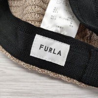 Furla リネン キャスケット サイズS-M 帽子 キャスケット ベージュ レディース フルラ【中古】4-0913M◎