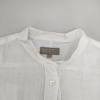 MARGARET HOWELL リネンプルオーバー 578-7153014 長袖シャツ ホワイト レディース マーガレットハウエル【中古】5-0421M∞