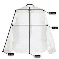 MARGARET HOWELL リネンプルオーバー 578-7153014 長袖シャツ ホワイト レディース マーガレットハウエル【中古】5-0421M∞
