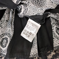 VIVIENNE TAM プリーツ 裾レース ロングスカート ブラック ホワイト レディース ヴィヴィアンタム【中古】5-0224M∞