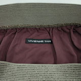 VIVIENNE TAM 刺繍 ギャザー ティアード 10275021 ロングスカート ブラウン レディース ヴィヴィアンタム【中古】5-0502M△