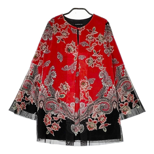 VIVIENNE TAM パワーネット ペイズリー 06275412 サイズ40 チュニック レッド ブラック レディース ヴィヴィアンタム【中古】5-0502M△