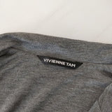 VIVIENNE TAM チャイナボタン リセヨル ジャケット グレー レディース ヴィヴィアンタム【中古】5-0224M∞