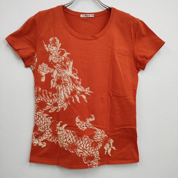 VIVIENNE TAM 016-160424 サイズ1 龍 プリント 半袖Ｔシャツ カットソー オレンジ レディース ヴィヴィアンタム【中古】4-0820S♪