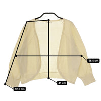 TABASA ボレロ G0741KSL005 コットン カーディガン アイボリー レディース タバサ【中古】5-0502M△