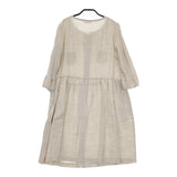 TABASA et Pitchoune リネン 長袖 G2441FAS011 サイズ36 定価19000円 ワンピース ベージュ レディース タバサエピッチュン【中古】5-0502M△