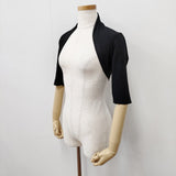 TABASA ボレロ カーディガン 五分袖 カーディガン ブラック レディース タバサ【中古】5-0711M◎