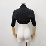 TABASA ボレロ カーディガン 五分袖 カーディガン ブラック レディース タバサ【中古】5-0711M◎