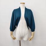 TABASA ボレロ カーディガン 七分袖 カーディガン ブルーグリーン レディース タバサ【中古】5-0711M◎