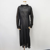 JURGEN LEHL シフォン シースルー 刺繍 ワンピース ブラック レディース ヨーガンレール【中古】5-0711M◎
