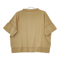 nicholson and nicholson ISLAND コットン 五分袖 ニット ベージュ レディース ニコルソンアンドニコルソン【中古】5-0502M△