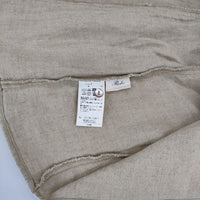 nest Robe フリルカラーリネンブラウス ダメージダイウオッシュ加工 01174-1129-7 ブラウス シャツ ベージュ レディース ネストローブ【中古】5-0421M∞