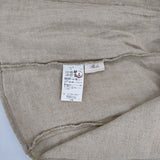 nest Robe フリルカラーリネンブラウス ダメージダイウオッシュ加工 01174-1129-7 ブラウス シャツ ベージュ レディース ネストローブ【中古】5-0421M∞