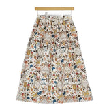 STREET ORGAN 総柄 花柄 コットン ロングスカート ホワイト マルチカラー レディース ストリートオルガン【中古】5-0421M∞