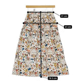 STREET ORGAN 総柄 花柄 コットン ロングスカート ホワイト マルチカラー レディース ストリートオルガン【中古】5-0421M∞