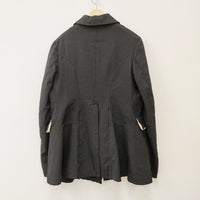 BLACK COMME des GARCONS AD2011 染色加工 丸襟ジャケット ポリエステルレーヨン サイズS ジャケット ブラック レディース ブラックコムデギャルソン【中古】4-0913T◎