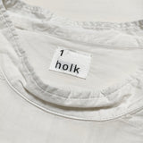 holk プルオーバー サイズ1 コットン 肩ボタン 長袖シャツ ライトグレー レディース ホーク【中古】4-0915M△