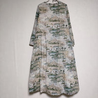 YAECA WRITE 91706 STORY ISLAND A LINE DRESS  Aラインドレス 91706 ワンピース グリーン レディース ヤエカ【中古】4-1010M∞