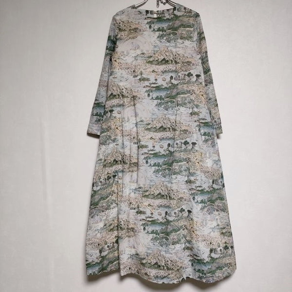 YAECA WRITE 91706 STORY ISLAND A LINE DRESS  Aラインドレス 91706 ワンピース グリーン レディース ヤエカ【中古】4-1010M∞